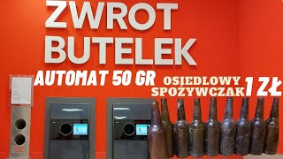 Jak rozpoznać butelki zwrotne bez etykiet  automat do butelek  1 zł za butelkę [upl. by Kcirrek8]