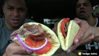 Tasting Arbys Roast Beef Gyro hodgetwins [upl. by Subak]