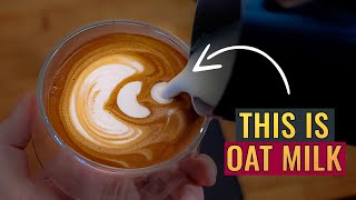 How To Steam Oat Milk for Latte Art [upl. by Erialc]