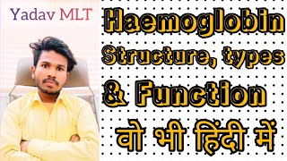 Haemoglobin or hemoglobin structure  types amp function in Hindi  lecture 04 by yadav MLT [upl. by Tiffie734]