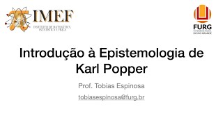 Introdução à Epistemologia de Karl Popper [upl. by Garik]