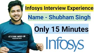 Infosys System Engineer Role Interview Questions  Shubham Singh  Tips to Crack Interview [upl. by Negem330]