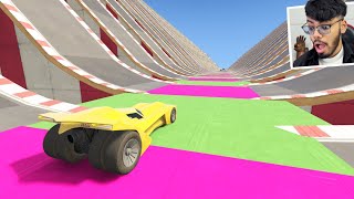 Cars Vs Cars in Mega Ramp 0000054 People Dont Rage in This GTA 5 Race [upl. by Morganne300]