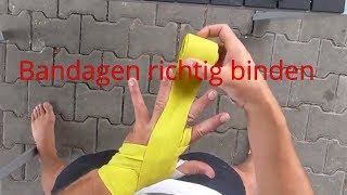 Boxbandagen binden  Bandagen binden einfach gemacht [upl. by Rivard]