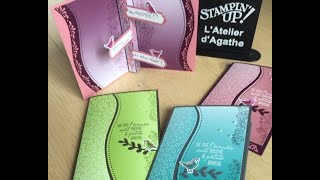 TUTO Scrap Carte de voeux StampinUp LAtelier dAgathe [upl. by Asalocin822]