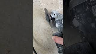 Trimming sizey natural stone after install tiling construction tiled diy howto craftsman [upl. by Cirded793]