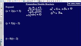 Expanding double brackets Edexcel GCSE Maths [upl. by Burke]