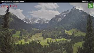 210924  Blick ins Wildental  Gästehaus Otto Fritz MittelbergKleinwalsertal [upl. by Karlis45]