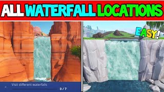 ALL 7 WATERFALL LOCATIONS quotVisit Different Waterfallsquot FORTNITE OVERTIME CHALLENGES [upl. by Gilbertine520]