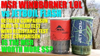 MSR Windburner vs JetBoil Flash SURPRISING RESULTS  Boil Testing and WIND Testing [upl. by Ecirtal]