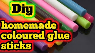 Homemade glue stickHomemade glue gun sticksDiy colour glue stickDiy glue gun sticks [upl. by Blayze]