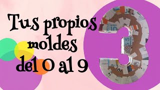 CÓMO HACER MOLDES PARA PIÑATAS DE CARTÓN  NÚMEROS DEL 0 AL 9  PIÑATAS NÚMERO 3 [upl. by Kacie335]