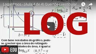 Logaritmos  Aula 4 de 4 Questões vestibulares  logarithms [upl. by Idnor]