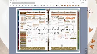 Weekly Digital Plan With Me  August 12182024  Hobonichi techo cousininspired [upl. by Albertson]