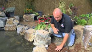 How to build a Fish Pond  Part 20  Pond Edging amp Landscape Borders [upl. by Yniatirb]