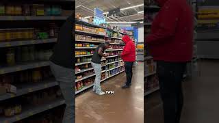 Twin pranks on strangers in Walmart😂😭 twins funny laugh troll prank atl atlanta explore [upl. by Adelaida]