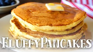 The Fluffiest Homemade Buttermilk Pancakes Youll EVER Eat 🥞 [upl. by Nocaed]