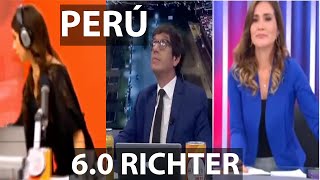 SISMO 60 GRADOS EN VIVO EN LA TV PERUANA [upl. by Eanrahs]