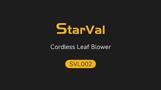 SVL002  Cordless Leaf Blower [upl. by Salvucci]