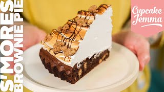 Smores Brownie Meringue Pie Recipe  Cupcake Jemma [upl. by Richy]