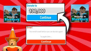 How To Fix Bloxburg Donation Error [upl. by Nwahsyar]