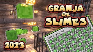 GRANJA de SLIMEs 🟩 La manera MÁS SENCILLA y EFICIENTE en 2023 119  TUTORIAL MINECRAFT ESPAÑOL [upl. by Natale]