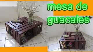 MESA DE CENTRO DIY RECICLAJE DE GUACALES [upl. by Armillda]