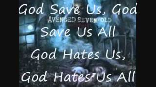 God Hates Us  Avenged Sevenfold with Lyrics [upl. by Anoid]