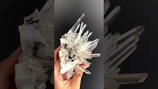 Hematite and Clear Quartz  Available  DM  dimond crystals quartz gemstonejewelry [upl. by Dilahk]