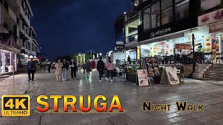 STRUGA Night Walk Tour around City MACEDONIA 2024 【4K】 Ноќна прошетка  Струга Македонија 🇲🇰 [upl. by Ambrogio]