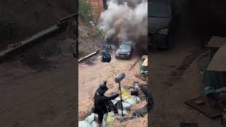 Epic Car Chase amp Explosion 💥🚗 Behind the Scenes of an ActionPacked Film Shoot bts [upl. by Gabey901]