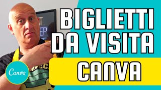 Come si fanno i biglietti da visita con CANVA  Tutorial CANVA [upl. by Yssim]