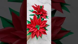 PoinsettiaPaper Flower포인세티아종이꽃 만들기 [upl. by Nottap]