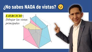 Aprende a DIBUJAR las vistas Principales  Frontal Superior y Lateral  Geometría Descriptiva [upl. by Imik]