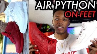 quotAlbino Vs Red Octoberquot Nike Air Python OnFeet W Review [upl. by Nedia]