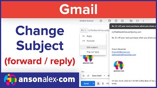 Change Email Subject on Reply or Forward in Gmail [upl. by Asyen]