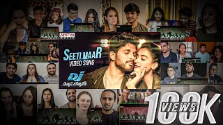 Seeti Maar Video Song Stylish Mashup Reactions  Allu Arjun Pooja Hegde  DheerajReaction [upl. by Salema651]