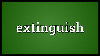 Extinguish Meaning [upl. by Arrekahs]