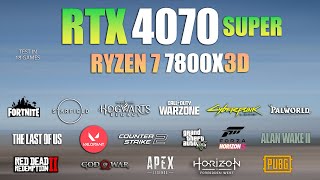 RTX 4070 Super  Ryzen 7 7800X3D  Test in 18 Games  RTX 4070 S Gaming [upl. by Ateloiv]