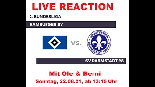 HSV  Darmstadt 98  LIVE REACTION [upl. by Balf538]