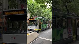 B2Class Melbourne Tram Comeng  Departing from Swanston Street Stop 10 Route 67 shorts [upl. by Ezar]