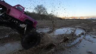 Mud Bogging session with the Axial SMT10 on Black Mamba Tires [upl. by Ellehc]