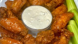 Tasty Buffalo Wings with Homemade Blue Cheese Sauce [upl. by Giesecke]