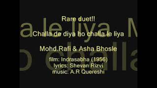 INDRASABHA 1956 Challa de diya ho challa MohdRafi amp Asha [upl. by Derfiniw]