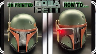 Boba fett 3D printed helmet part 2  How to paint 3D printed helmets  3D prints painting tips [upl. by Modie961]