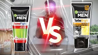 Garnier men acno fight vs Garnier turbo bright face wash। Garnier face wash। Rajugyani [upl. by Dihsar206]