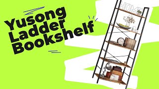 Best Ladder Bookshelf Yusong 5Tier Bookcase Review [upl. by Nirek]