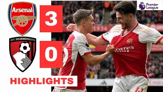 Arsenal vs Bournemouth HIGHLIGHTS 30 Saka Trossard Declan Rice GOALS [upl. by Angil]