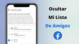 Cómo ocultar LISTA de AMIGOS en FACEBOOK desde celular 2024 [upl. by Phyllis]