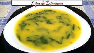 Sopa de Espinacas  Receta de Cocina en Familia [upl. by Vas]